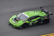 The Change Racing Lamborghini Huracan GT3 driven by Spencer Pumpelly, Corey Lewis, Justin Marks and Kaz Grala (16) during the Rolex 24 at Daytona International Speedway in 2018 - Source: Imagn