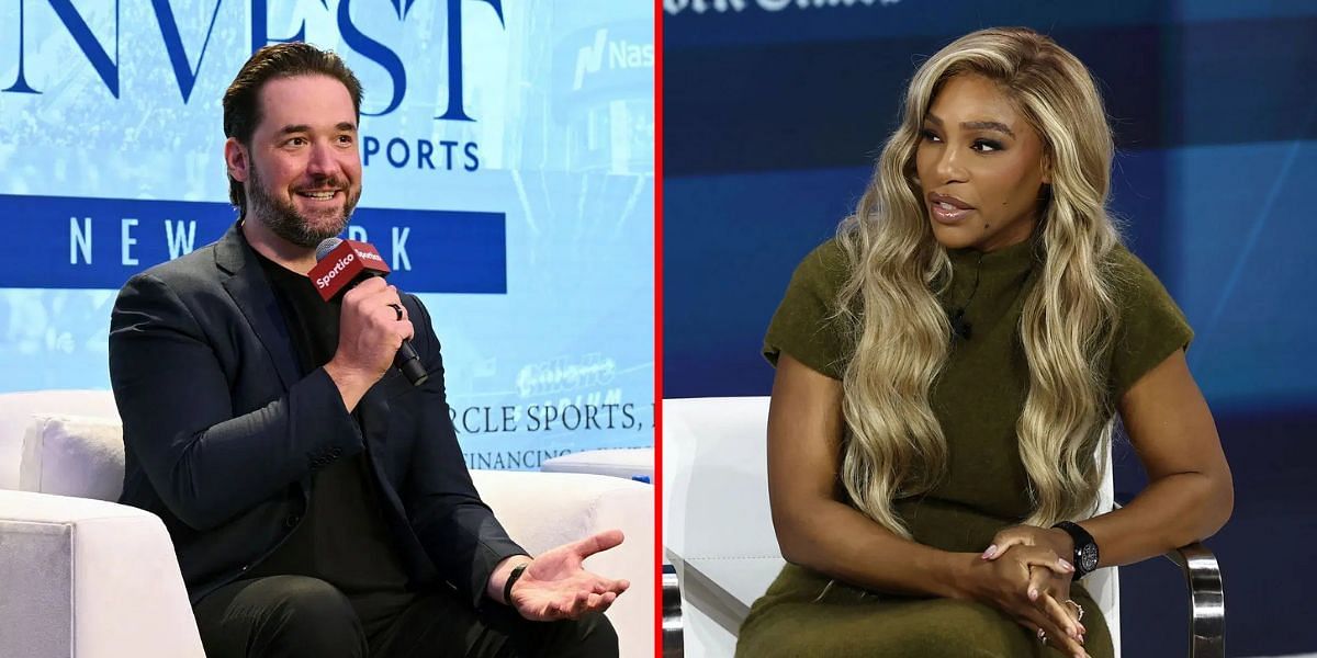 Alexis Ohanian (L) Serena Williams (R). (Images via GETTY)