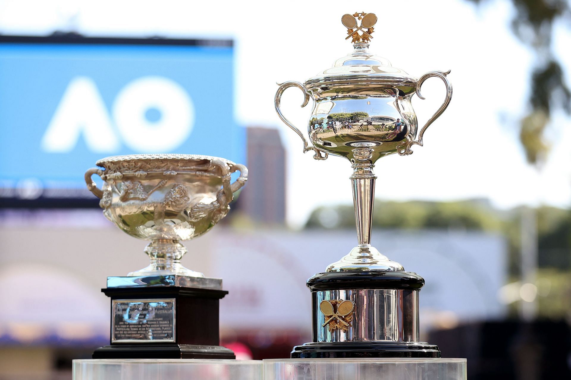 2025 Australian Open Trophies - Source: Getty