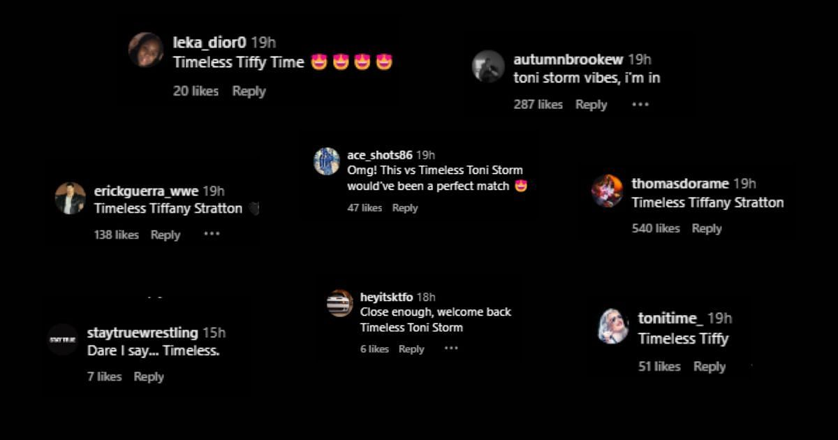 Reactions to Tiffany&#039;s recent post [Source: Stratton&#039;s IG post&#039;s comments section]