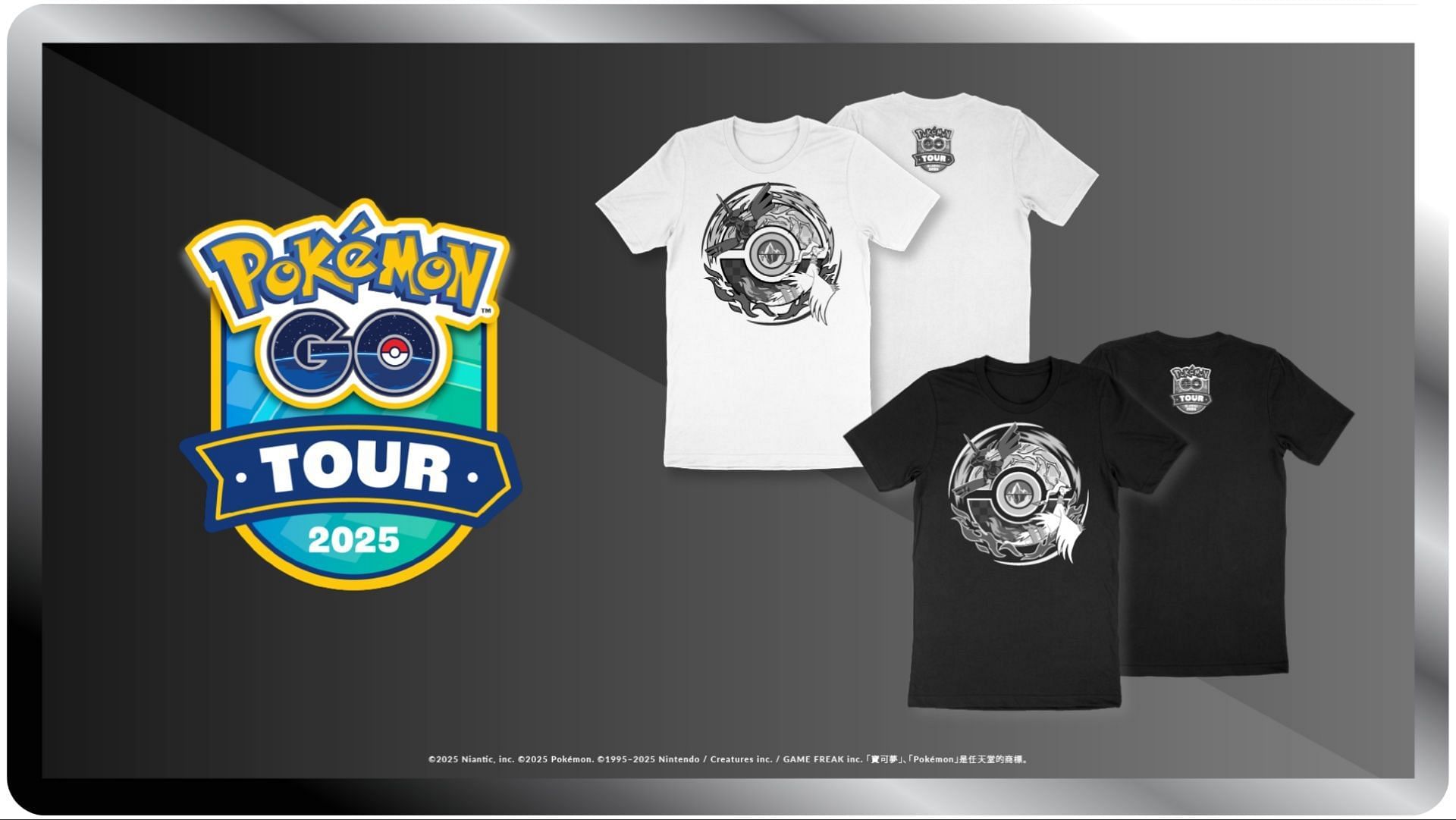 GO Tour 2025 Unova limited t-shirt available at in-person events (Image via Niantic)