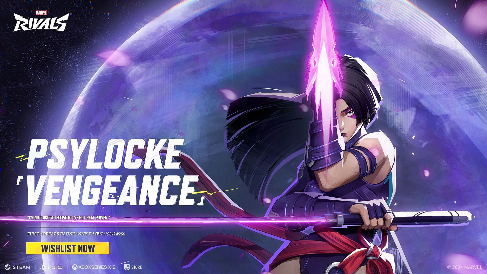 Psylocke in Marvel Rivals (Image via NetEase Games)