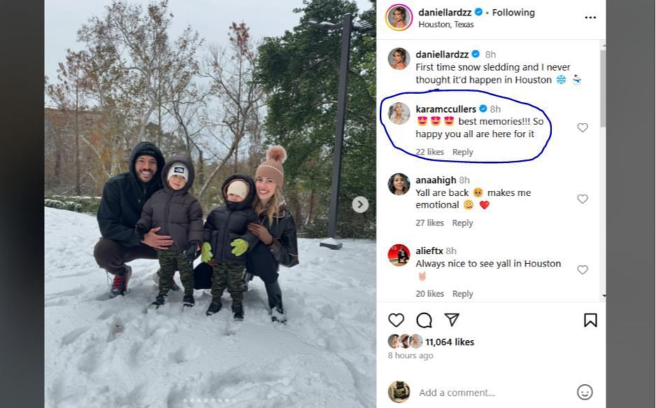 Carlos Correa &amp; wife Daniella turn Houston&#039;s snowy day into sledding adventure with sons Kylo &amp; Kenzo; Lance McCullers&#039; wife reacts - Source: IG