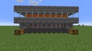 Finishing up the lava farm (Image via Mojang Studios)