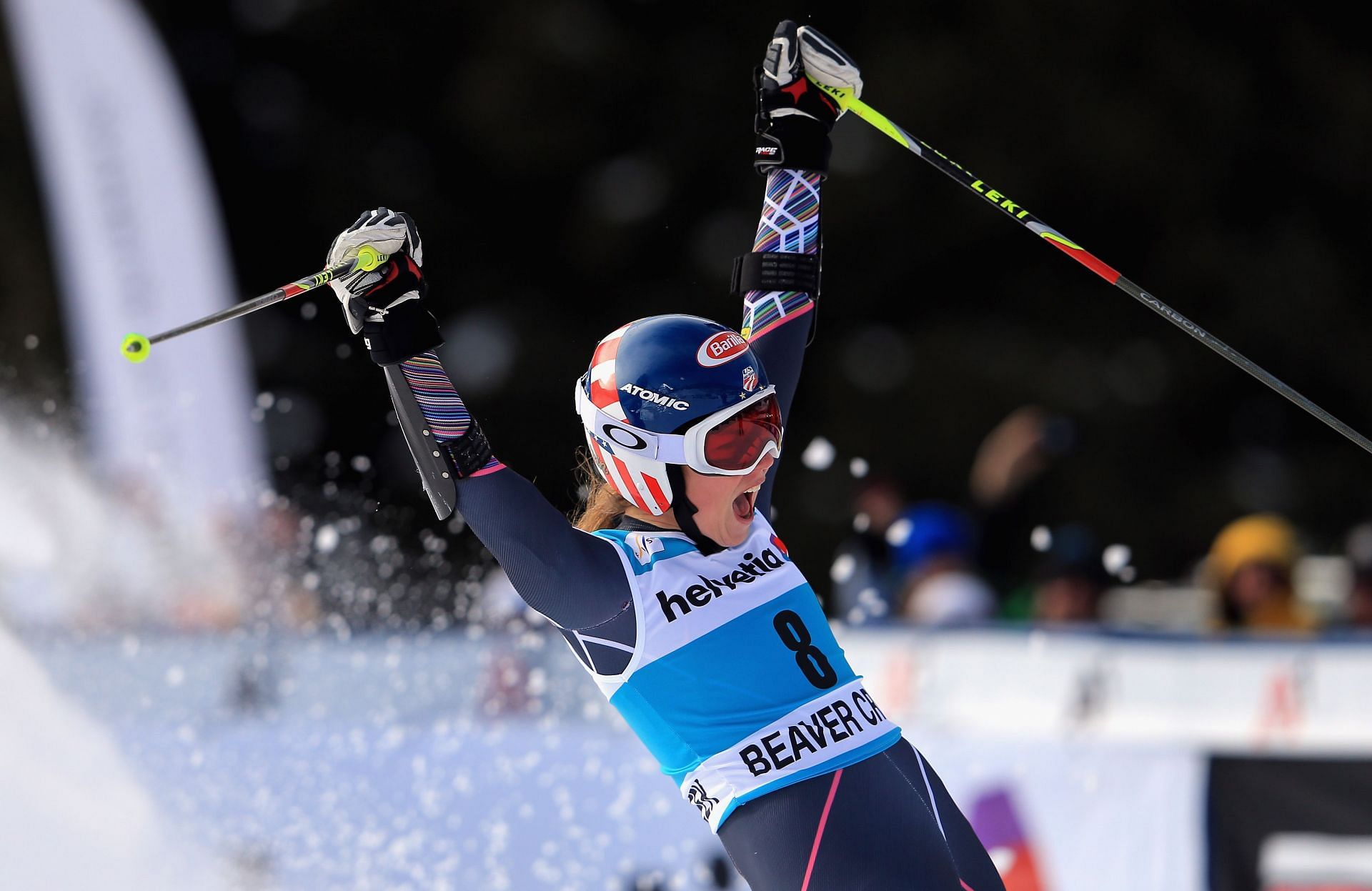 Shiffrin after clinching the second position in the Giant Slalom event at the 2013 FIS Ski World Cup event in Beaver Creek (Image via: Getty Images)