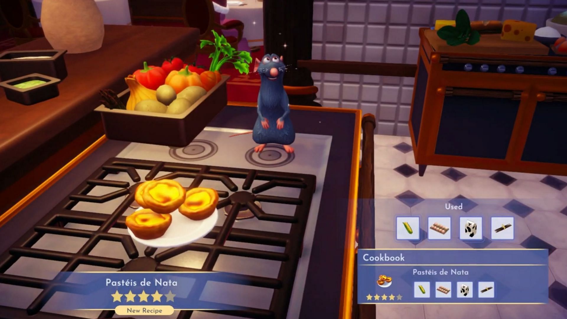 Past&eacute;is de Nata is a four-star dish in the game (Image via Gameloft)