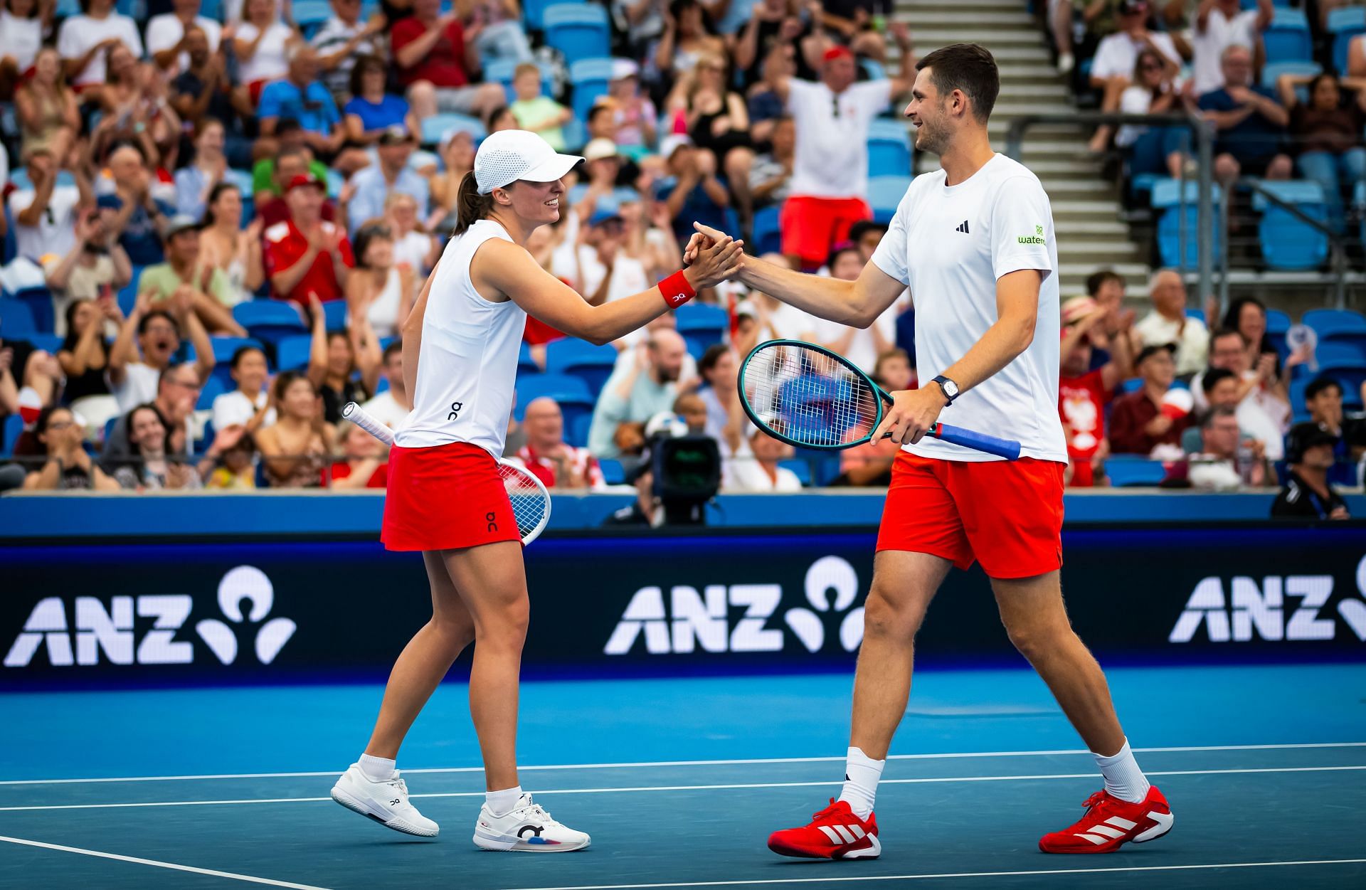 Iga Swiatek and Hubert Hurkacz at the 2025 United Cup (Image: Getty)