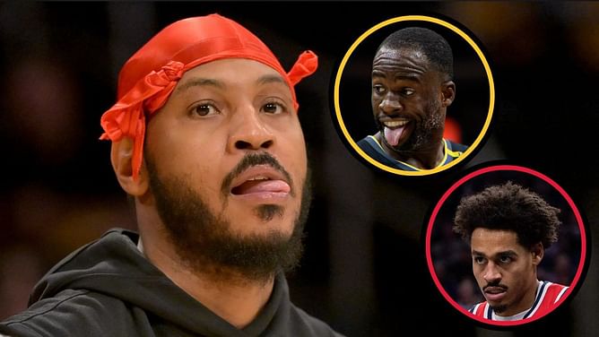 "Nobody is punching me in my s**t like that" - Carmelo Anthony breaks down Jordan Poole's subtle beef with Draymond Green