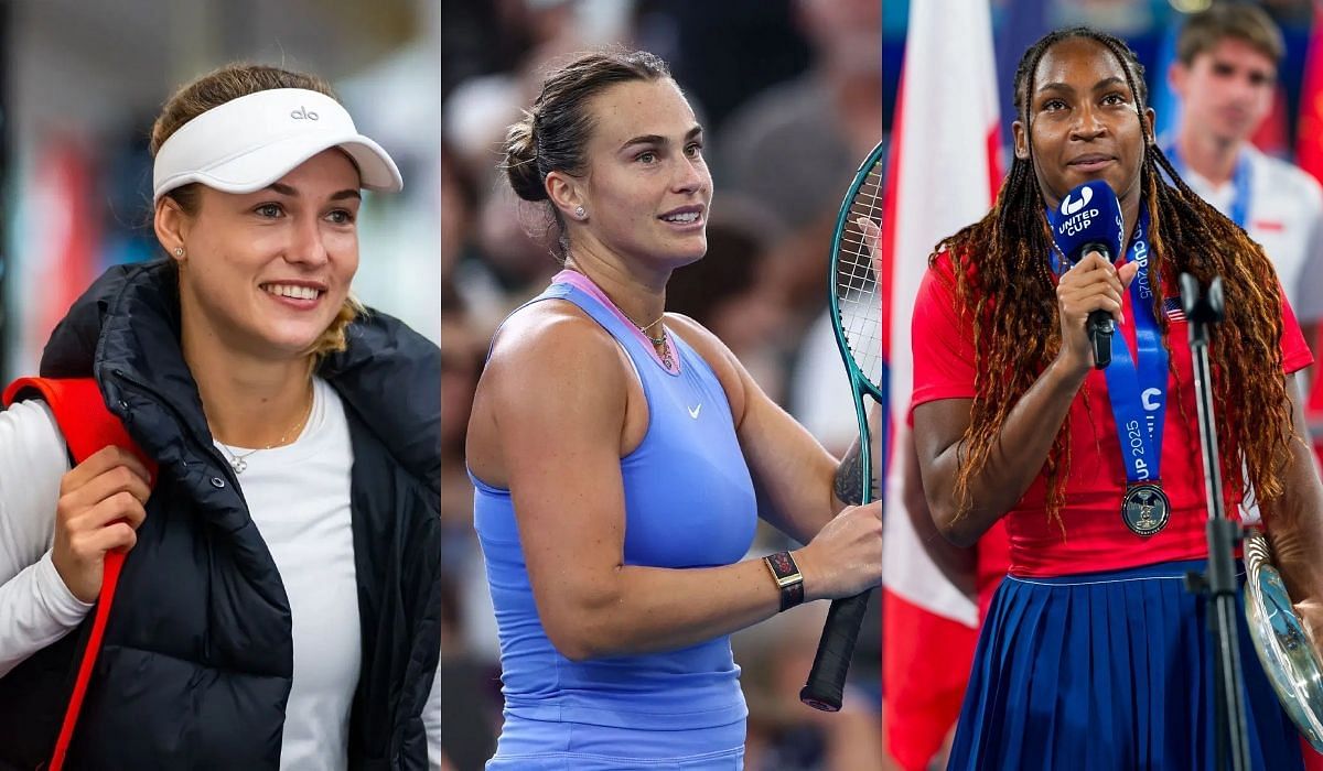 Aryna Sabalenka, Anna Kalinskaya, and Coco Gauff- Source- Getty