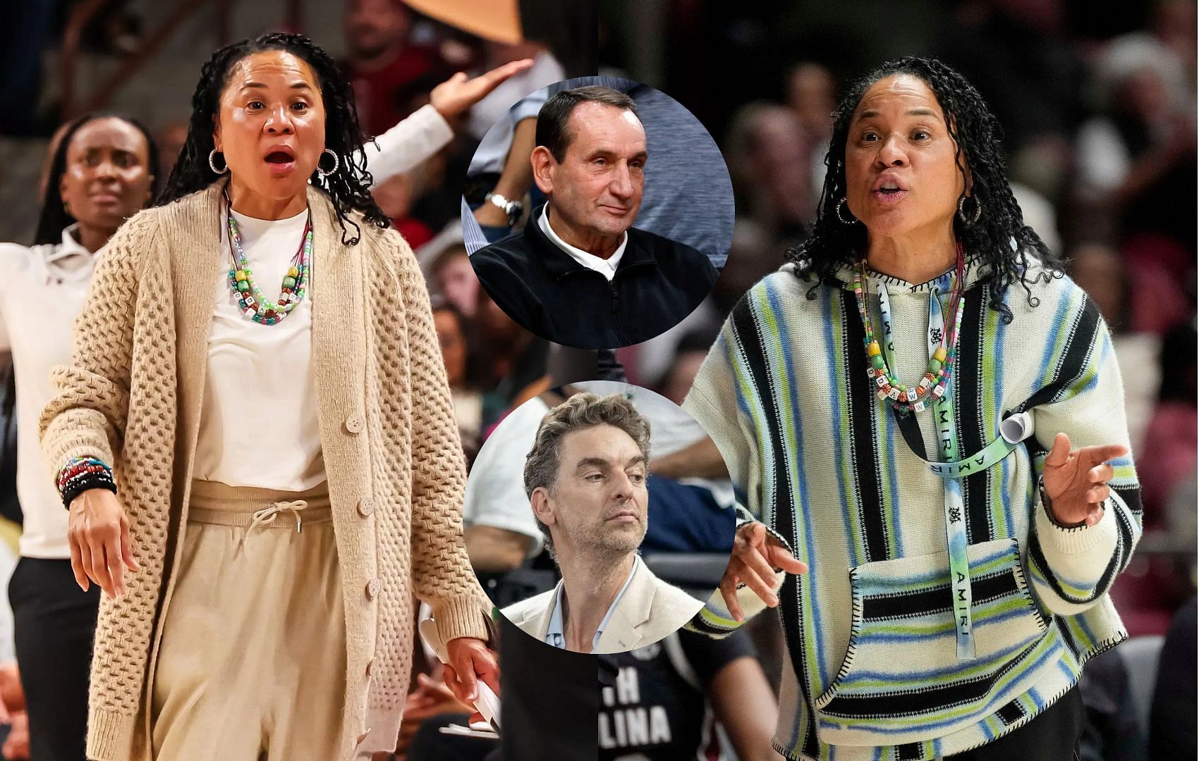 Dawn Staley, Mike Krzyzewski, Pau Gasol