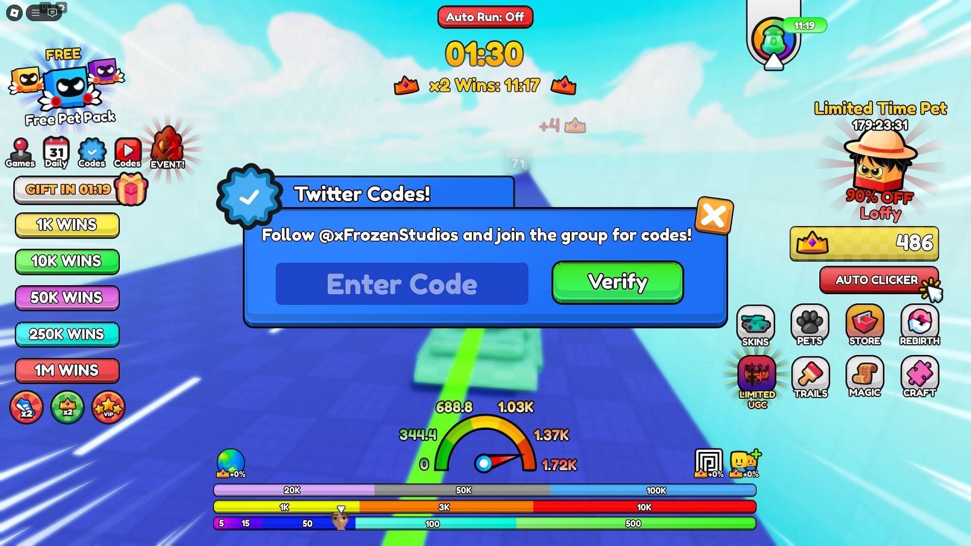 Redeem codes in Tank Race (Image via Roblox)