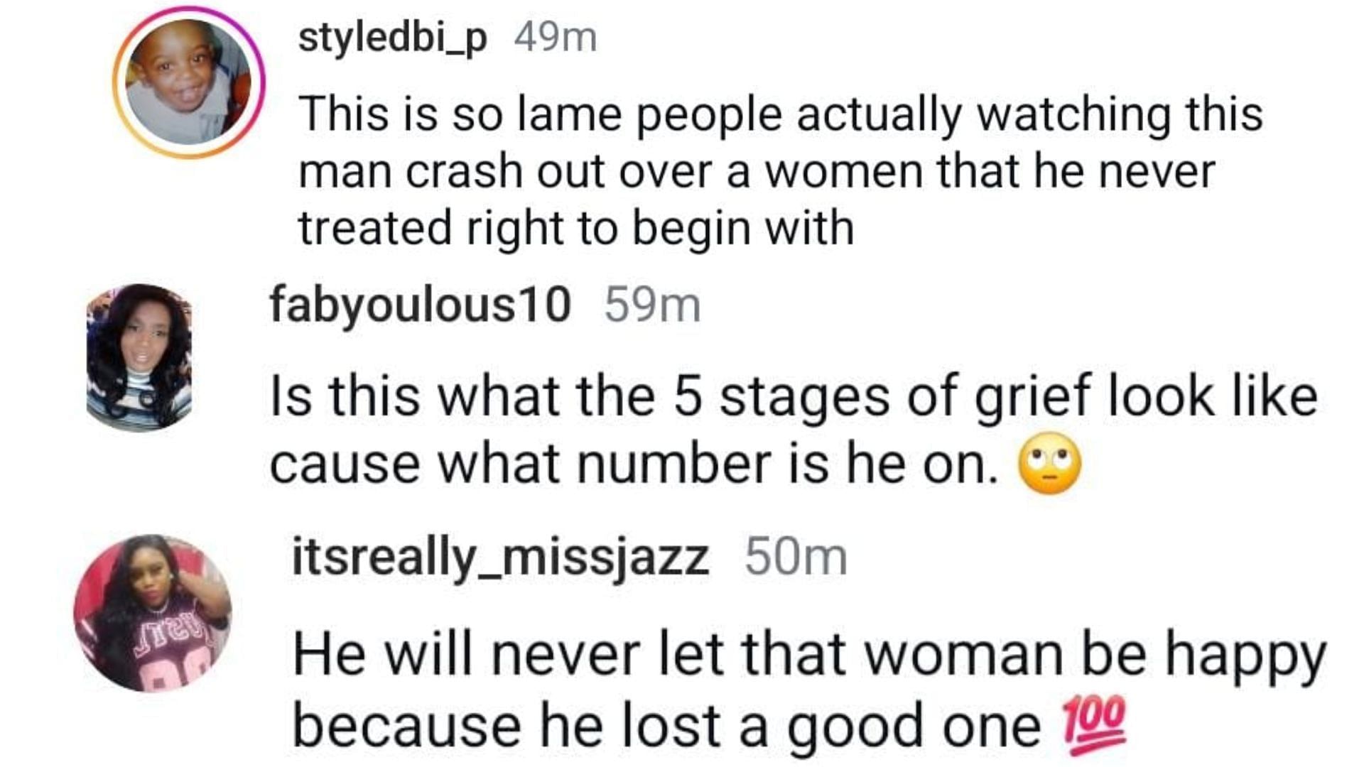 Netizens reacted to Sails&rsquo; video (Image via Instagram / @styledbi_p /@fabyoulous10 /@itsreally_missjazz)