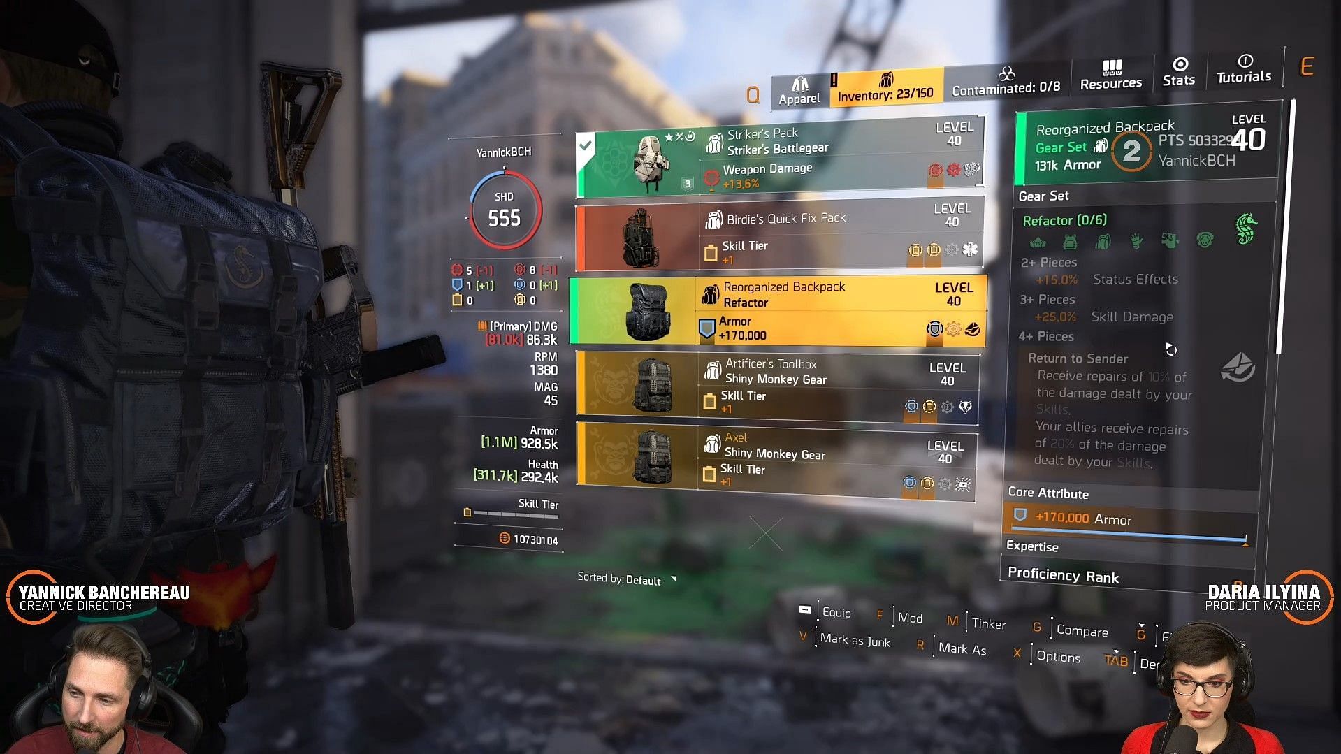 Refactor gear set in The Division 2 (Image via Ubisoft)