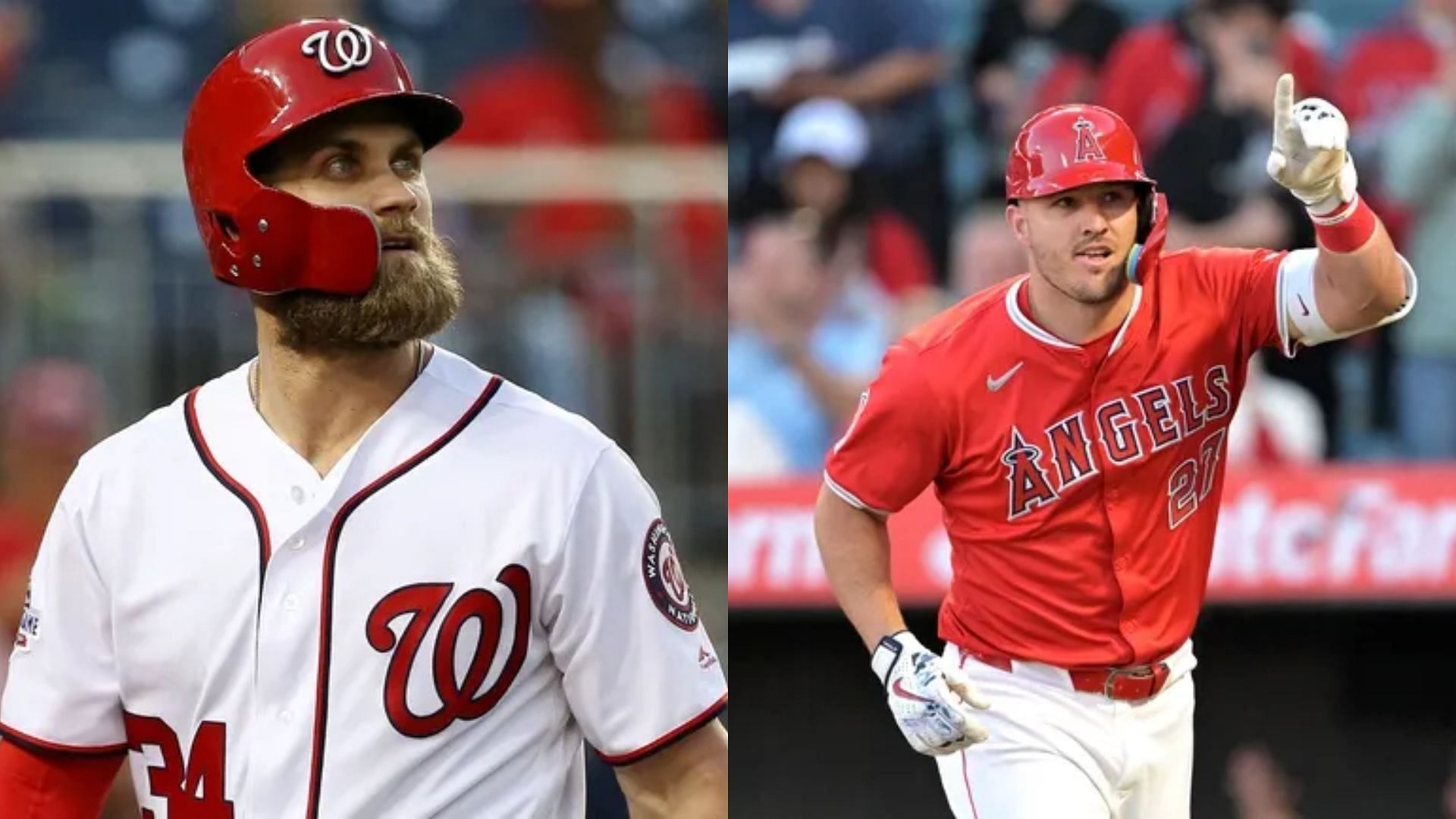 Former Washington Nationals Slugger Bryce Harper &amp; Los Angeles Angels Star Mike Trout