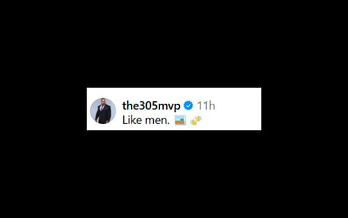 'MVP' reacts to the video of Jiri Prochazka and Jamahal Hill after UFC 311. [Screenshot courtesy: @espnmma on Instagram]