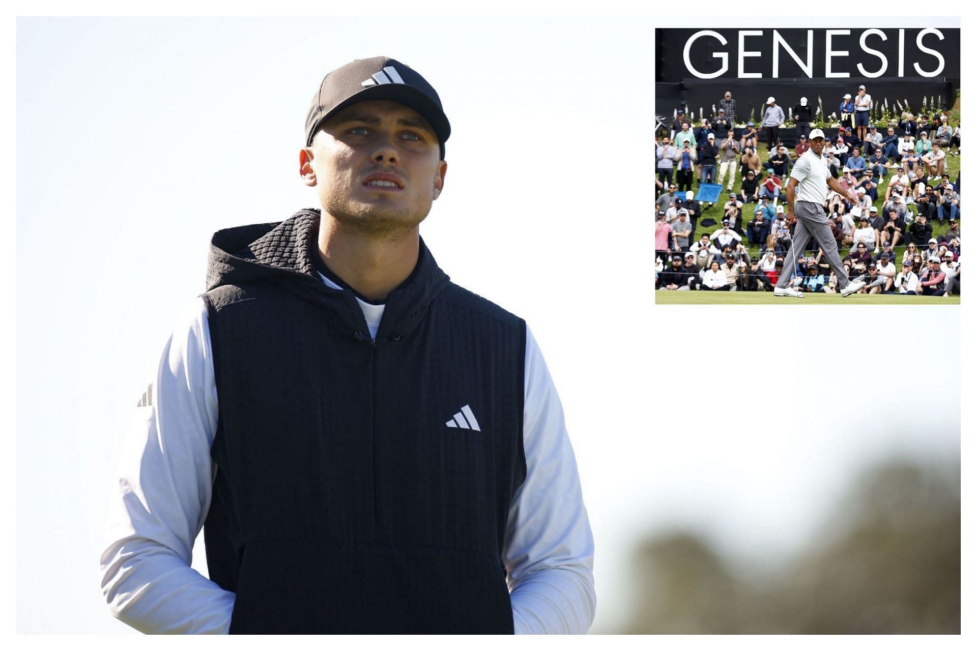 Ludvig &Aring;berg speaks on Tiger Woods-hosted Genesis Invitational (images via Getty)