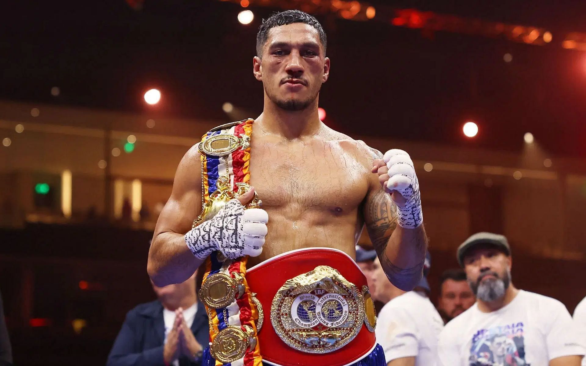 Jai Opetaia (pictured) welcomes &quot;gun fight&quot; against David Nyika after his comments ahead of their clash on Jan. 8 [Image courtesy: Getty Images]