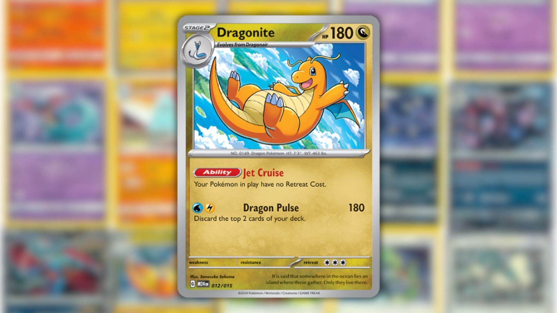 Dragonite&#039;s card that you can get from the Happy Meal (Image via The Pokemon Company)