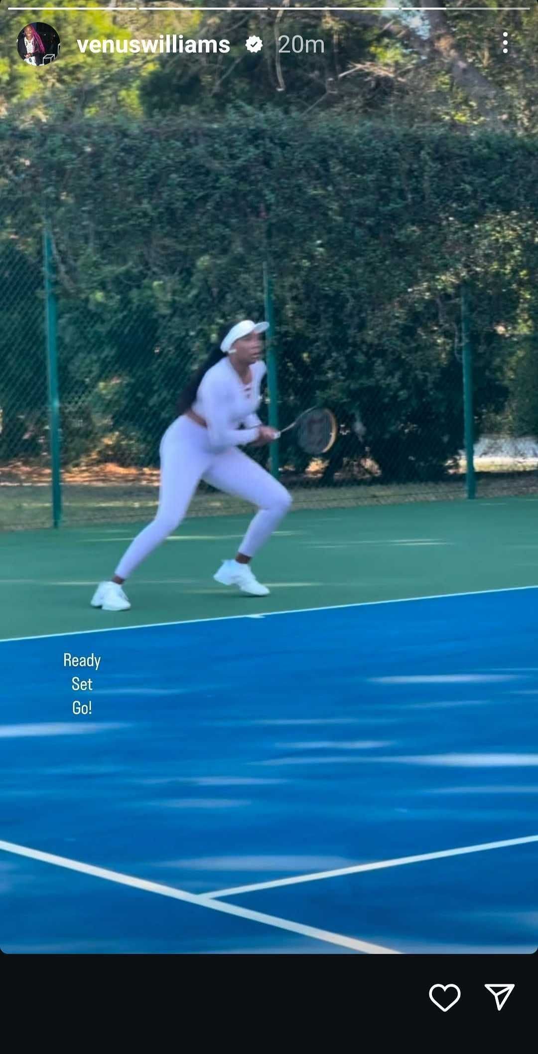 Screengrab of Venus Williams&#039; Instagram story (@venuswilliams)