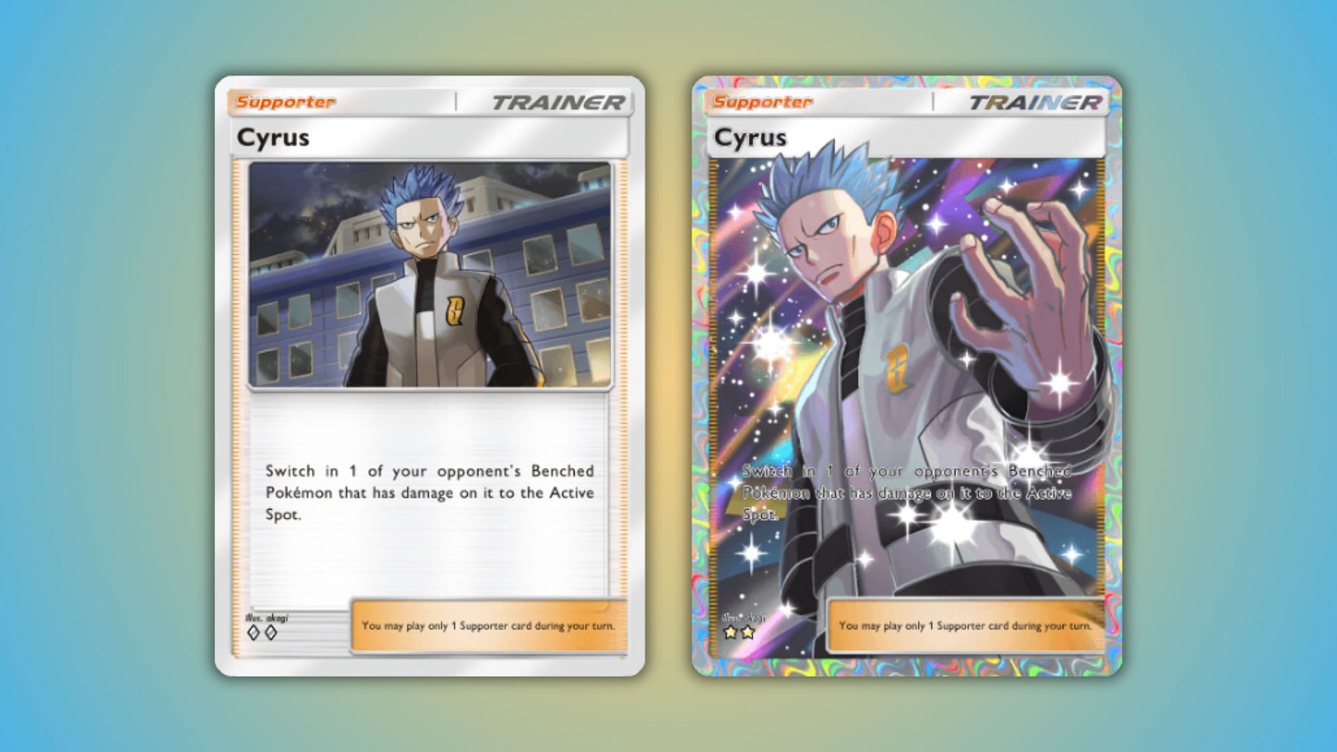 Cyrus as seen in the game (Image via The Pokemon Company)