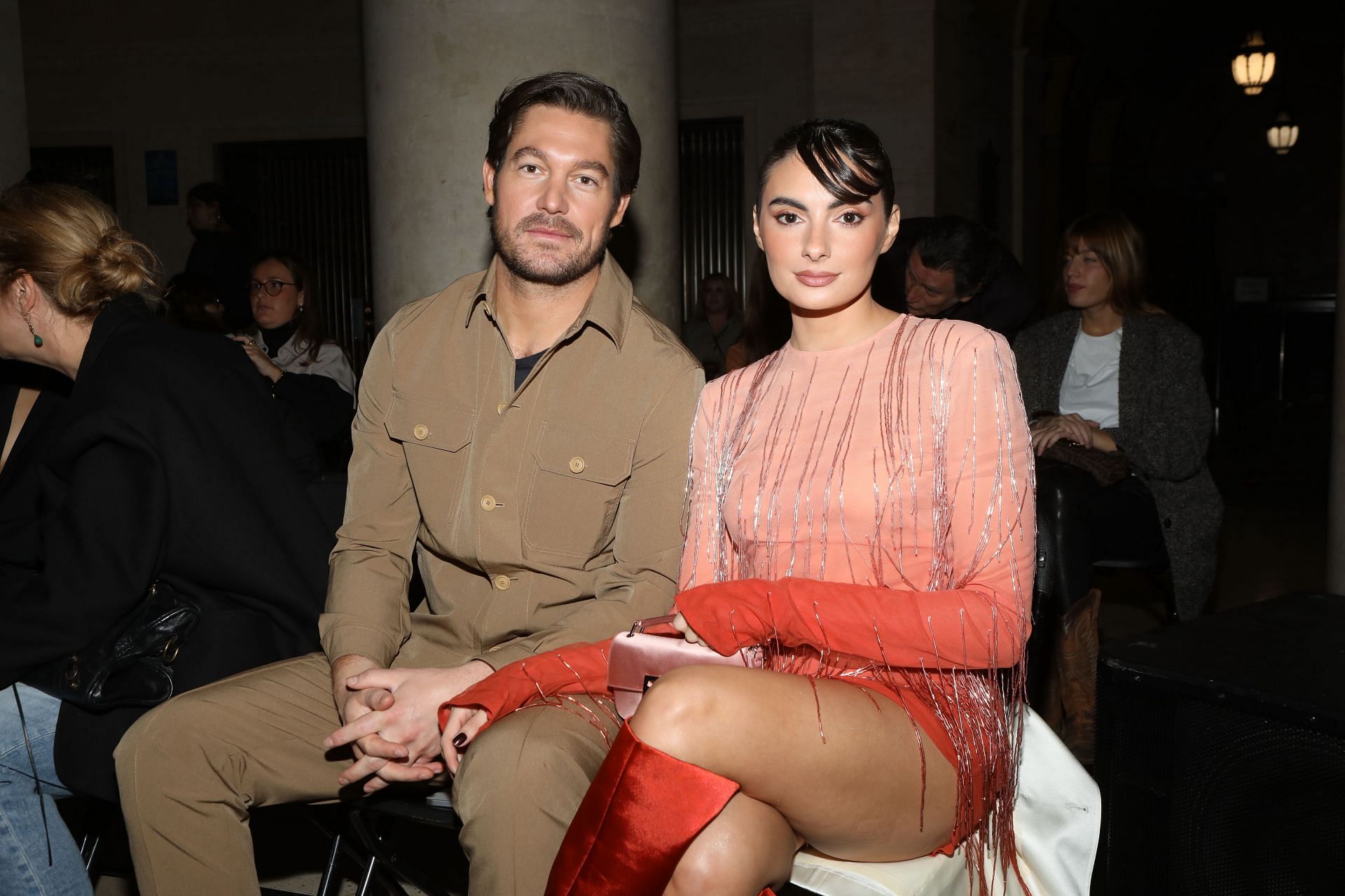   Craig Conover and Paige Desorbo at the Cucculelli Shaheen fashion show in February 2024. (Image via Getty)