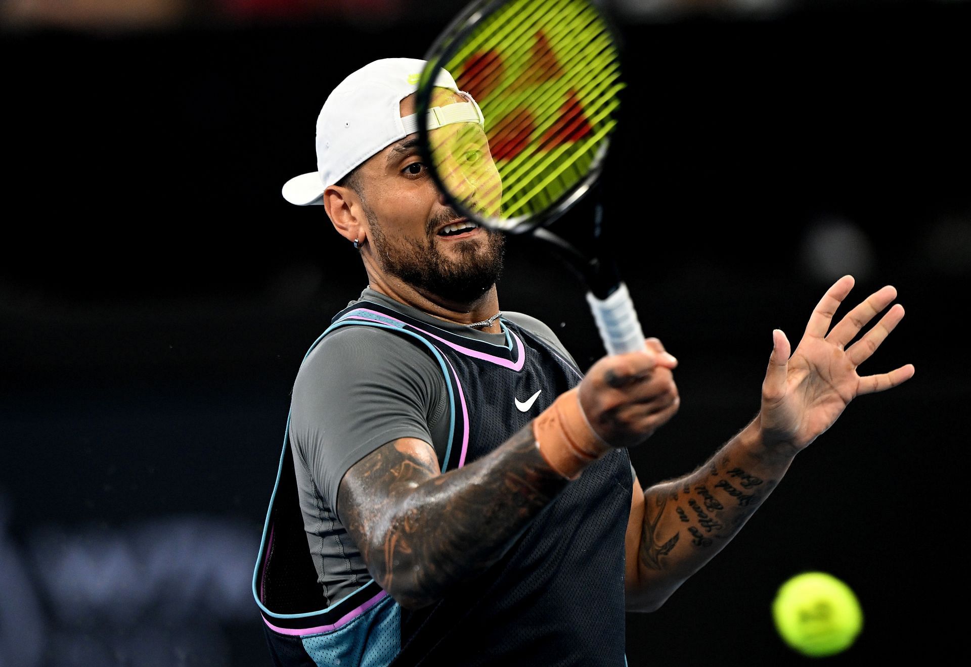 Nick Kyrgios at the 2025 Brisbane International: Source: Getty