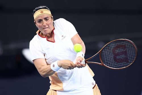 Jabeur in action at the Brisbane International - Source: Getty