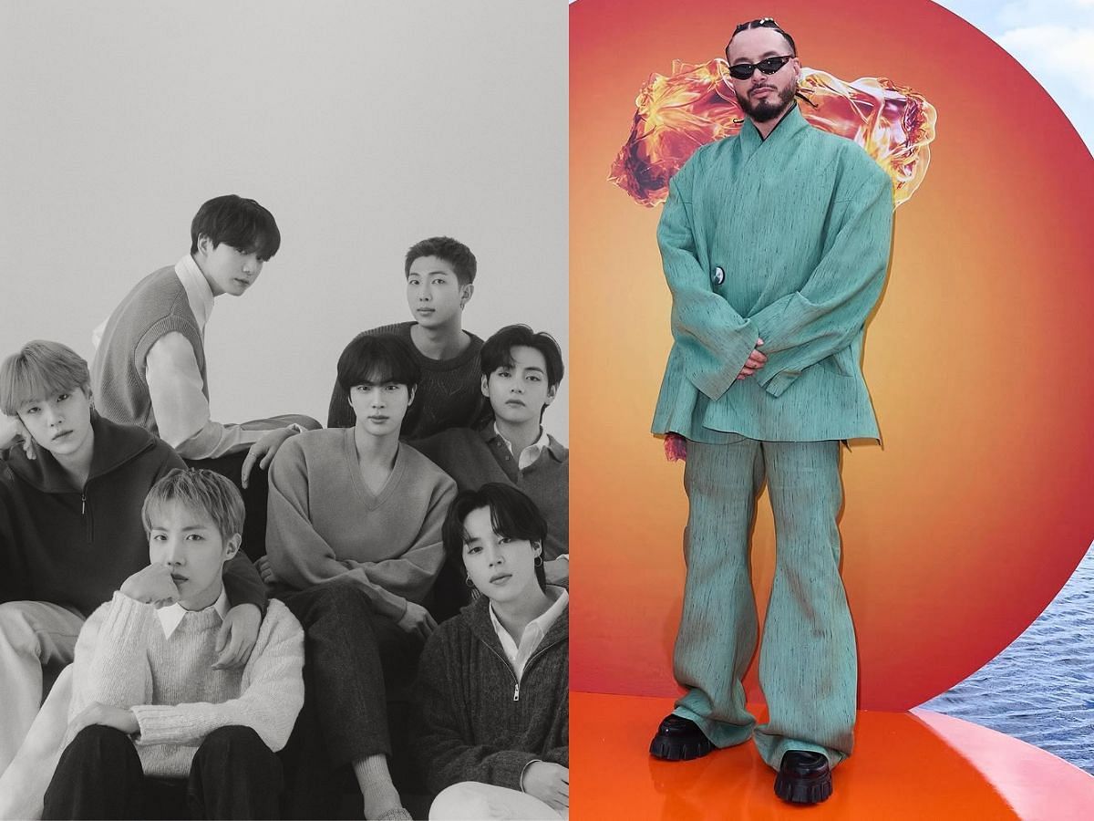 J Balvin teases possible collaboration with BTS at the Le Gala des Pieces Jaunes 2025