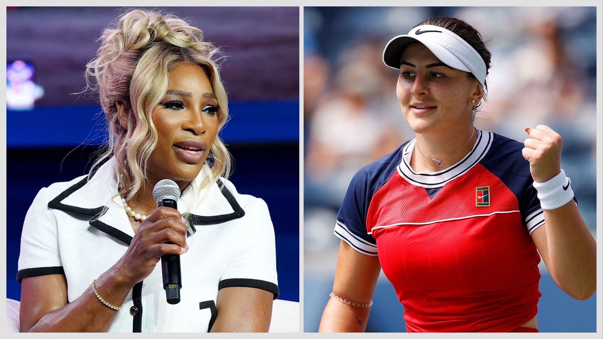 Serena Williams [L] and Bianca Andreescu [R] (Source: Getty Images)