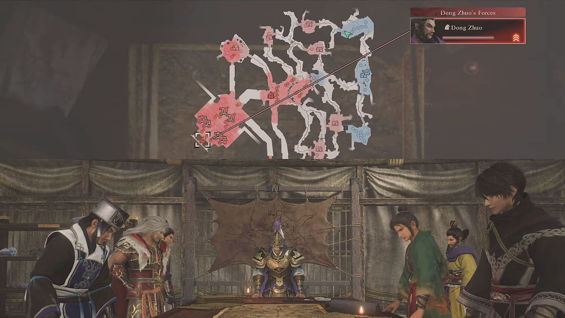 Battle strategy for Battle of Hulao Gate in Dynasty Warriors Origins (Image via Koei Tecmo)