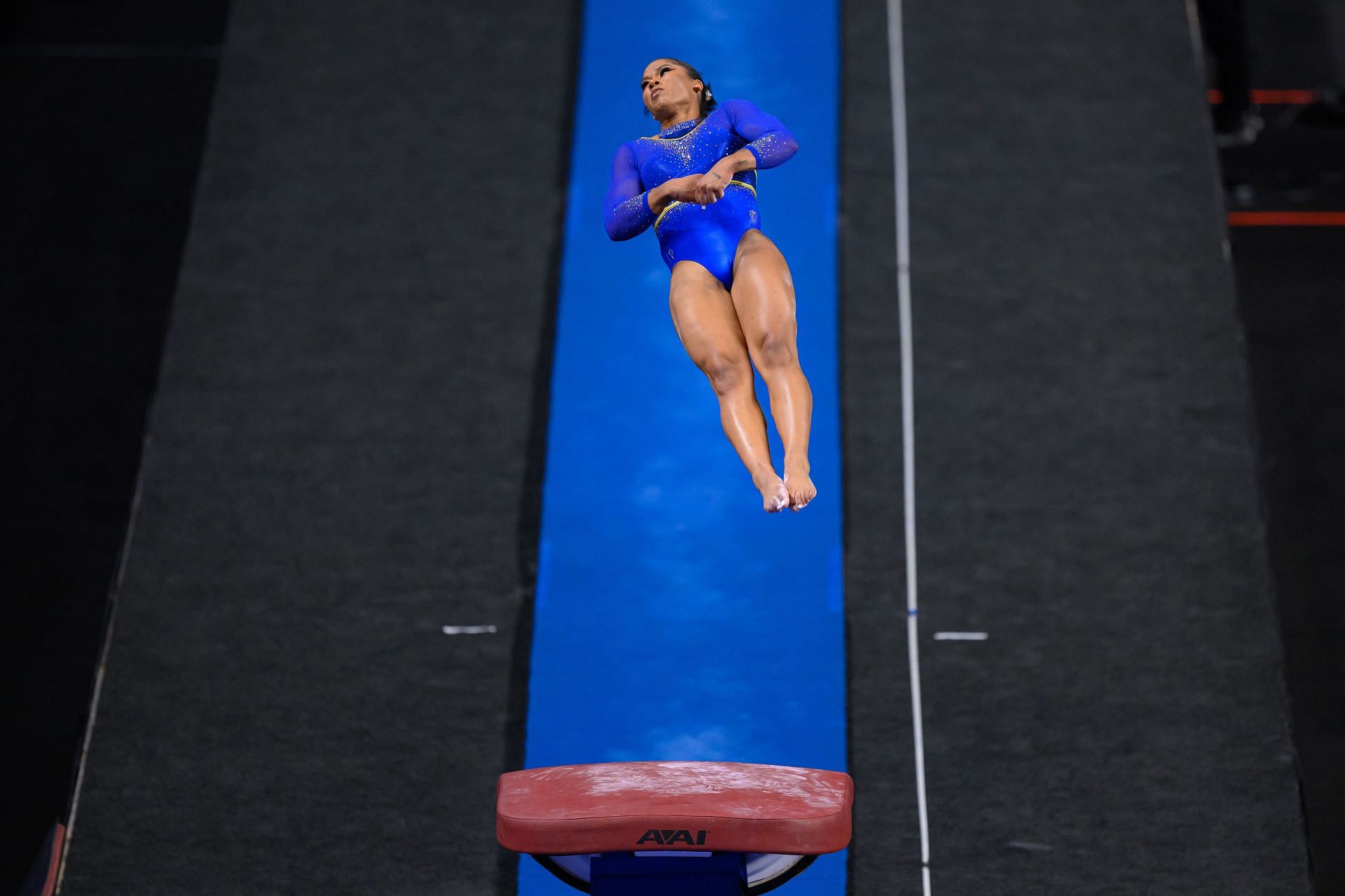 Chiles in action at the 2023 NCAA Division I Women&#039;s Gymnastics Championships (Image Source: Getty)