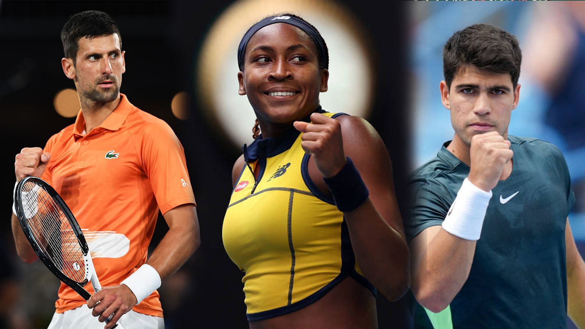 Coco Gauff Novak Djokovic Carlos Alcaraz Australian Open