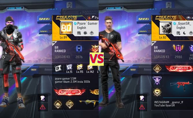 Pyare Gamer vs Gyan SR: किसके Free Fire MAX में बेहतर क्लैश स्क्वाड स्टैट्स हैं?