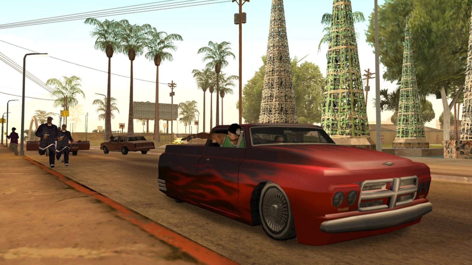 You can acquire any car in Grand Theft Auto San Andreas with this mod (Image via Rockstar Games)