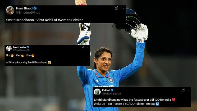 “Smriti Mandhana : Virat Kohli of Women Cricket” - Fans hail RCB captain for slamming fastest hundred in IND vs IRE 2025 3rd ODI