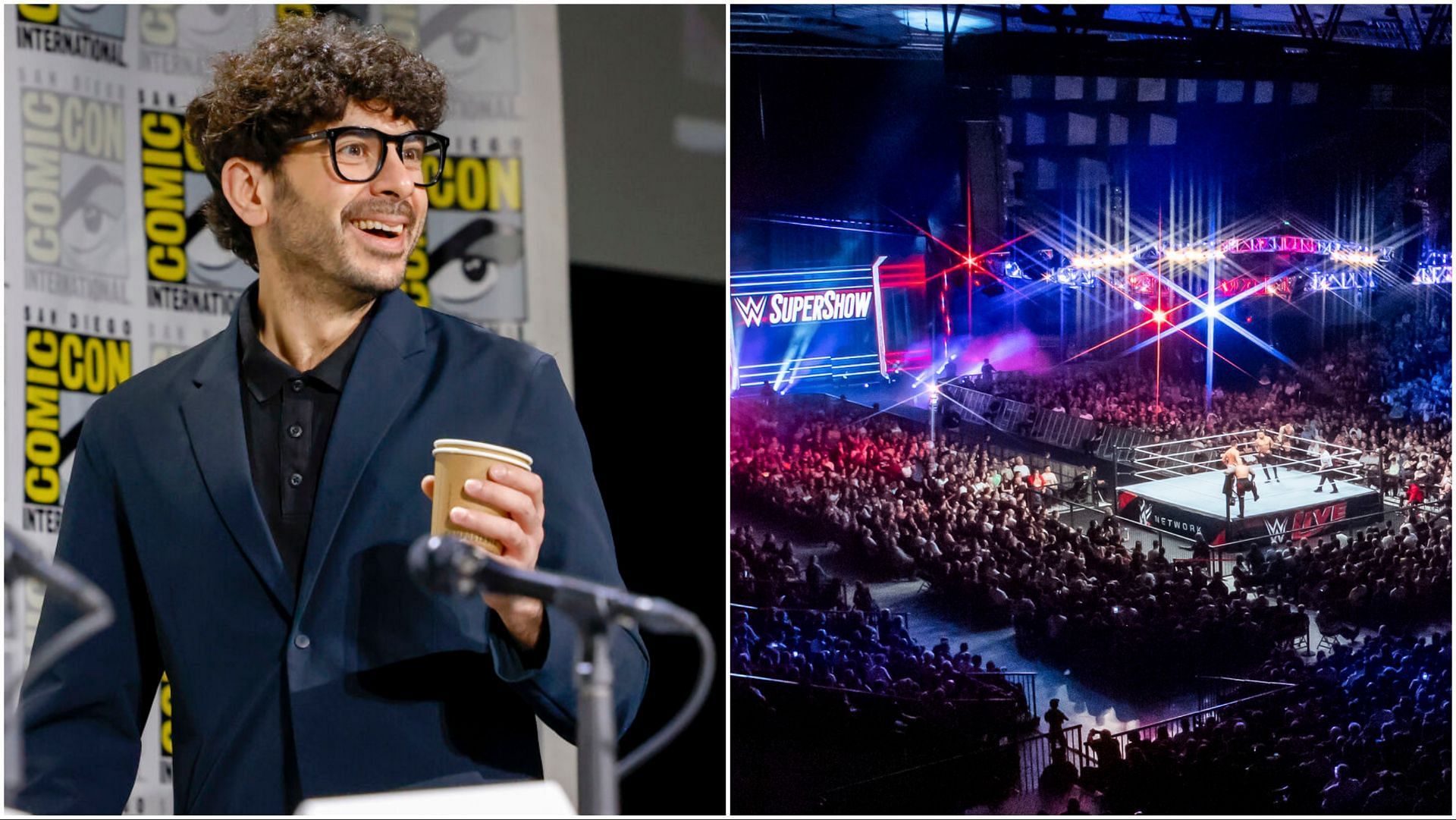 AEW President Tony Khan, WWE Universe attends live event