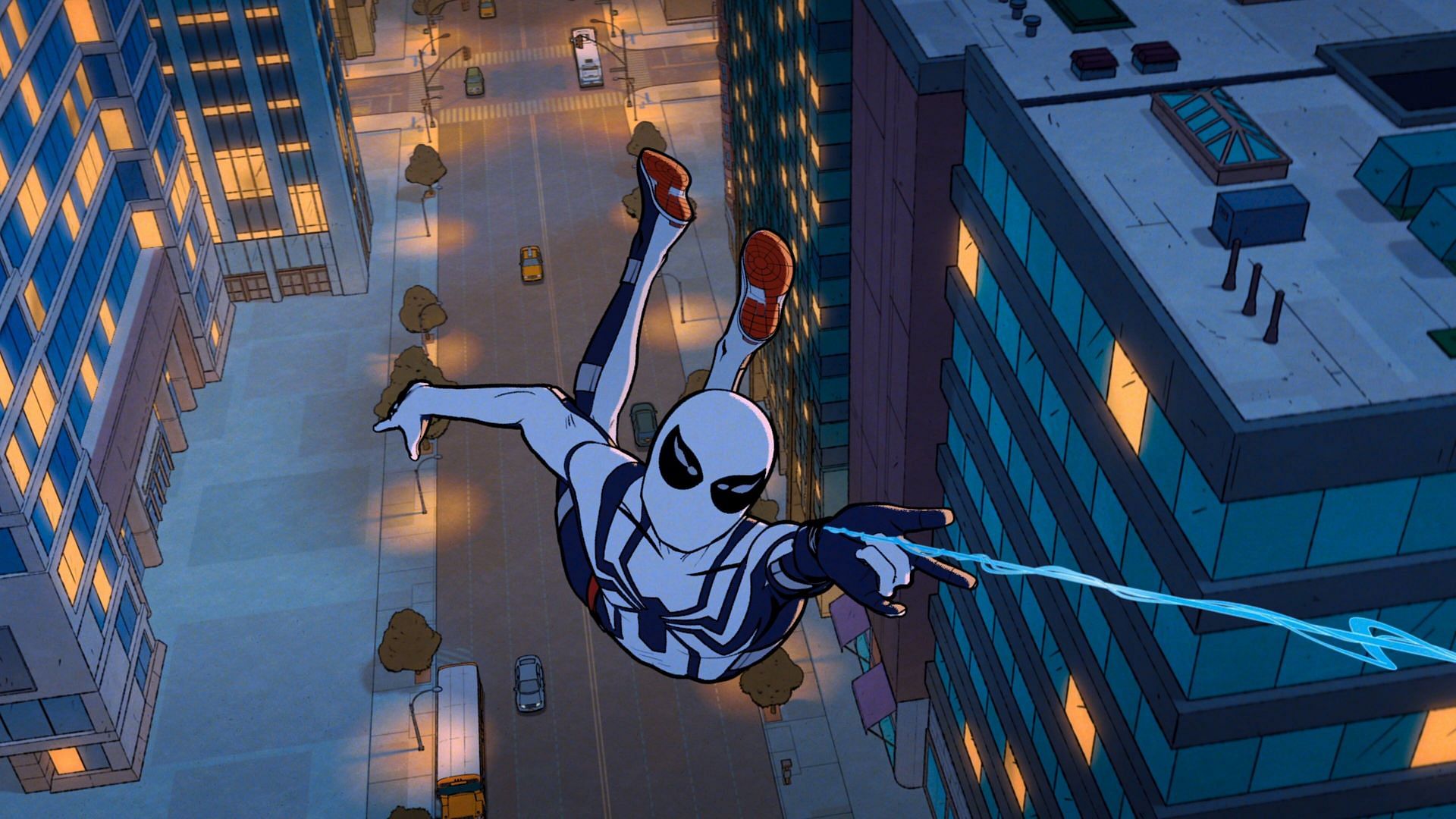 Spider-Man swings into action (Image via Disney+)