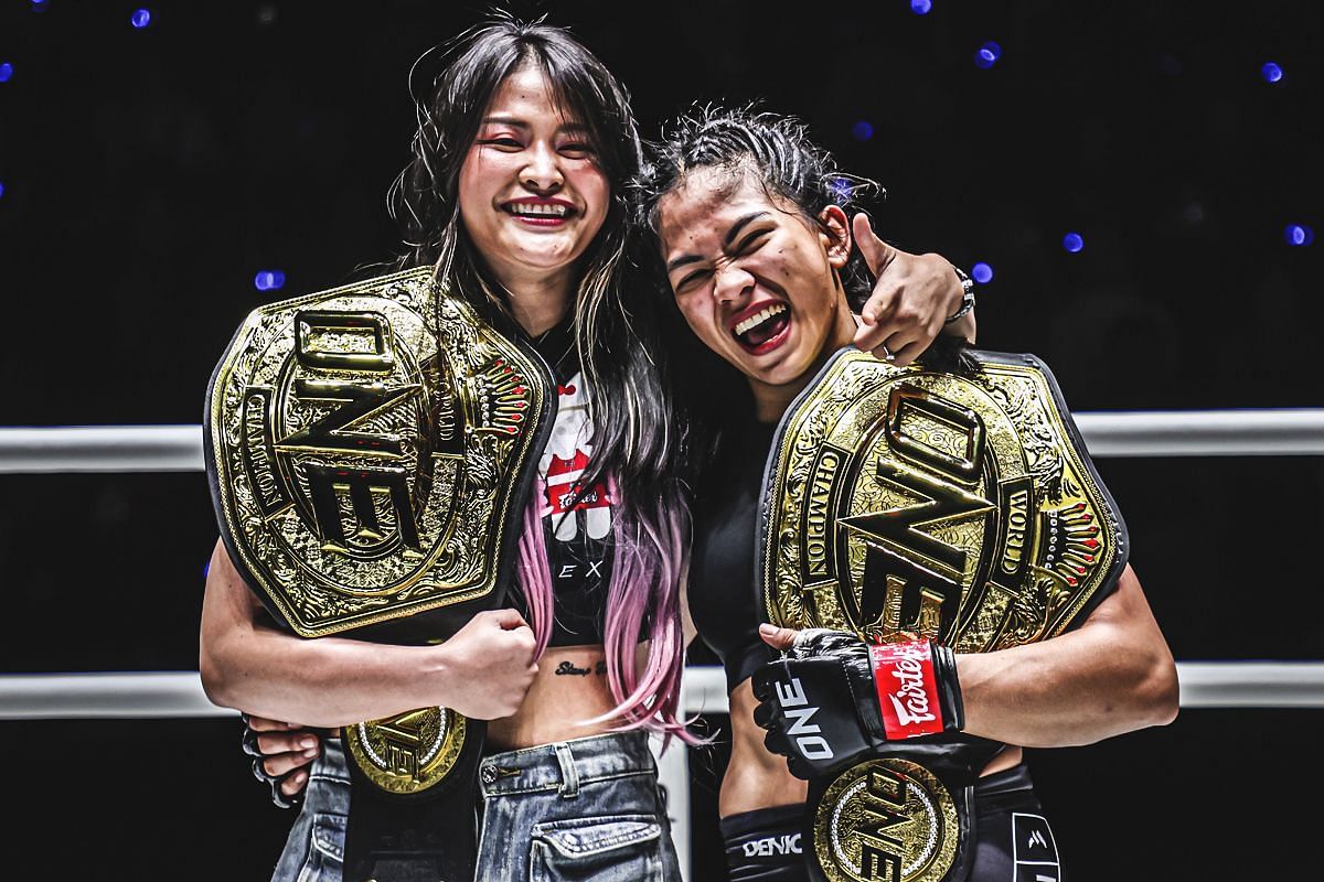 Fans divided between Stamp and Denice Zamboanga in impending unification bout. -- Photo by ONE Championship