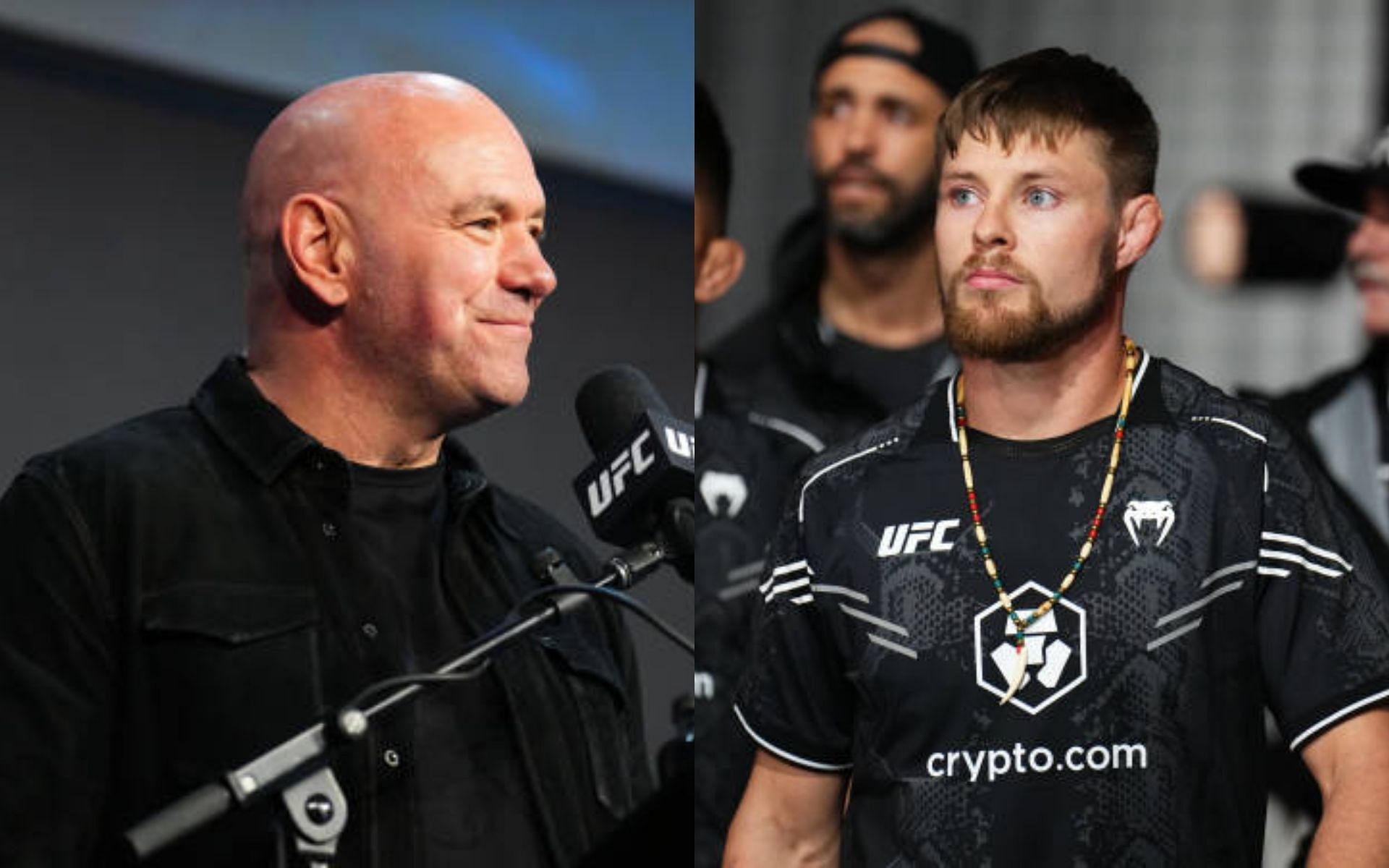 Dana White (left) blasts Bryce Mitchell (right) for latest comments [Image credits: Getty Images]