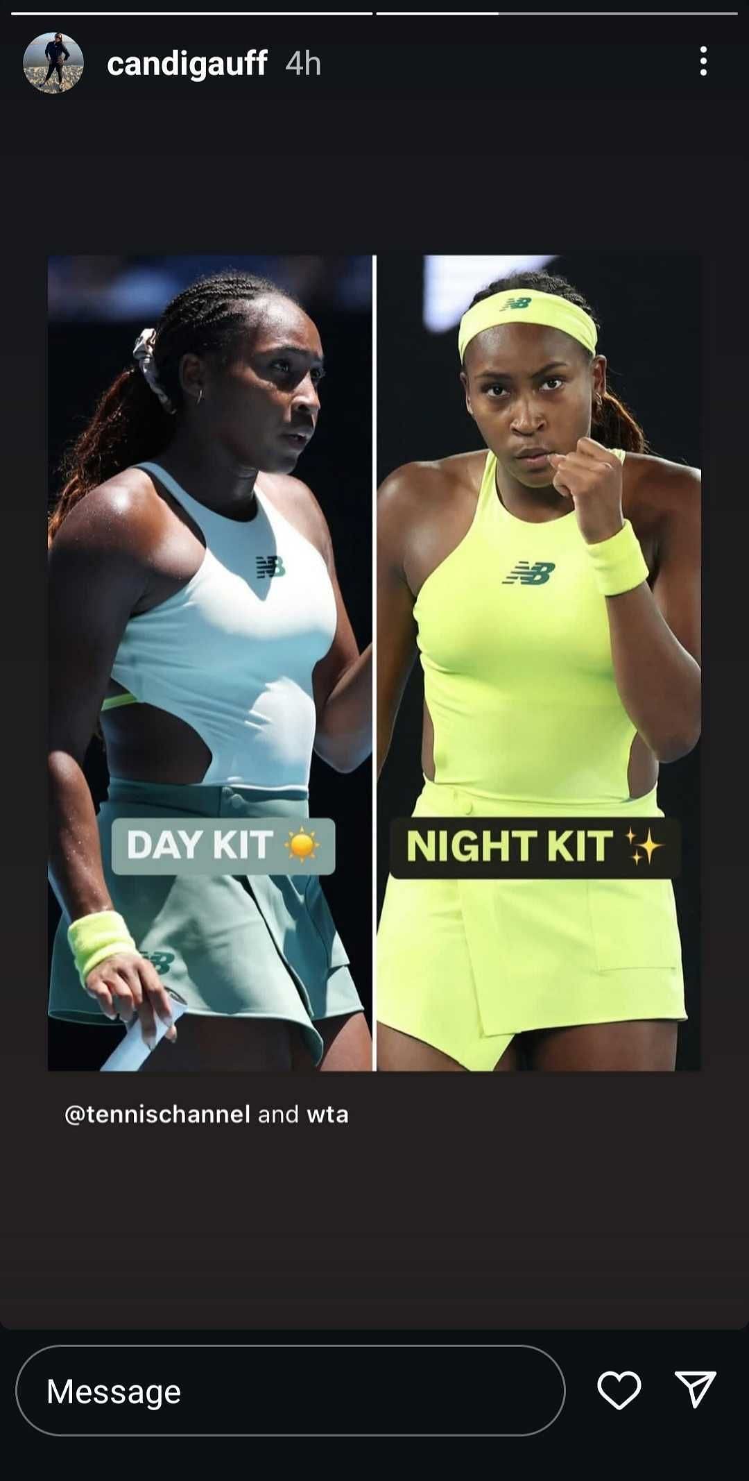 Candi Gauff&#039;s Instagram story - Source: via @candigauff on Instagram