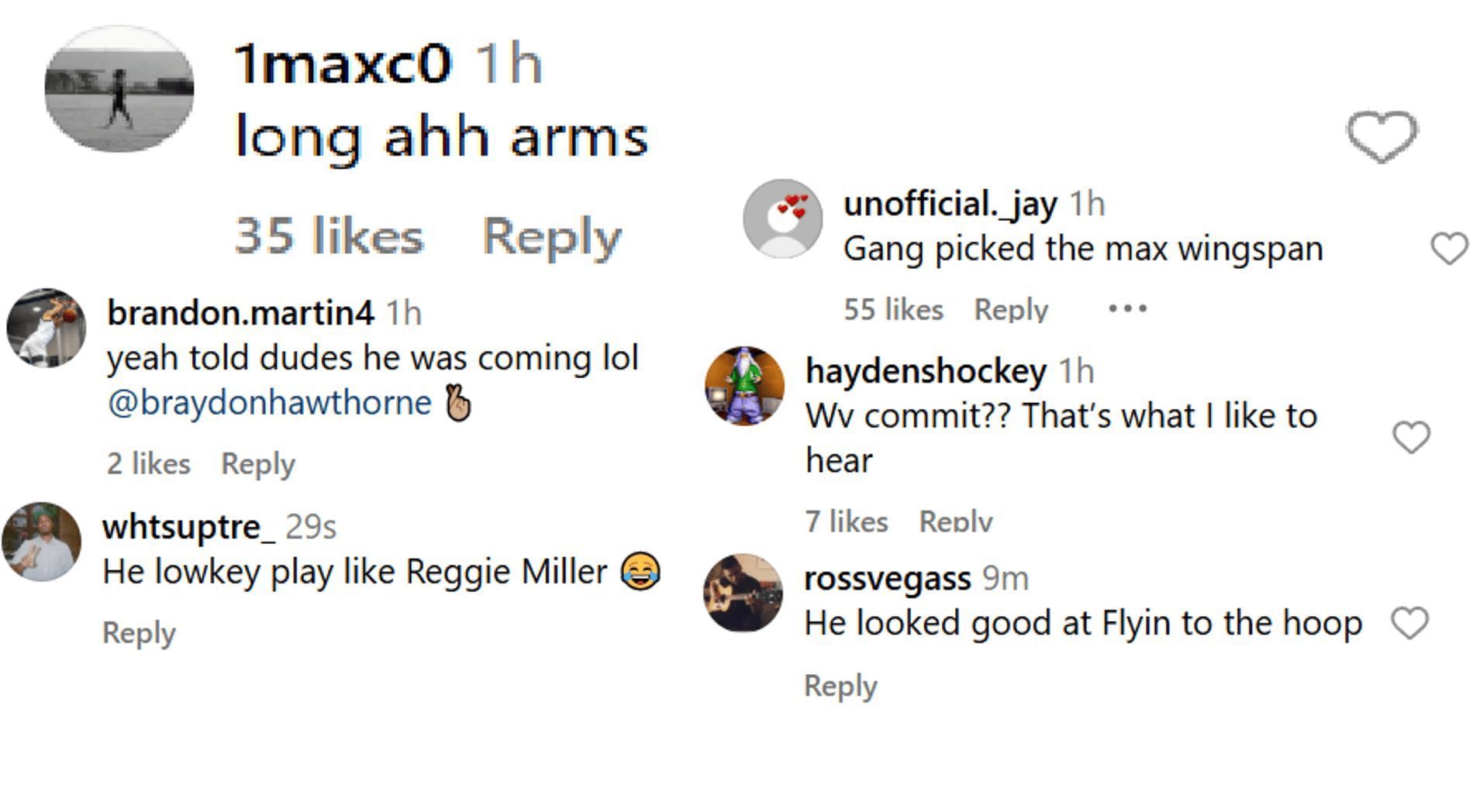 Fans react to Braydon Hawthorne going up 247Sports&#039; rankings (Source: Instagram/@slam_hs)