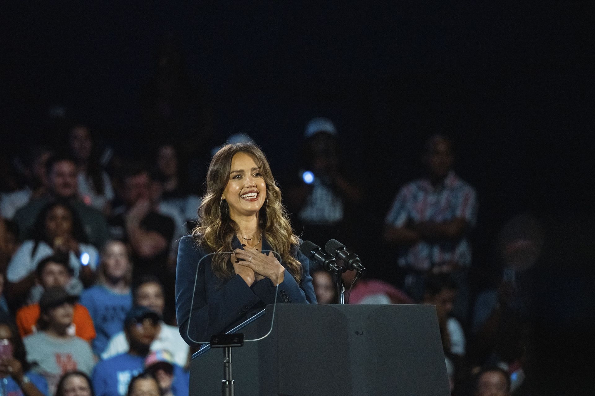 Jessica in Kamala Harris&#039; Rally In Houston, Texas (Image via Getty)