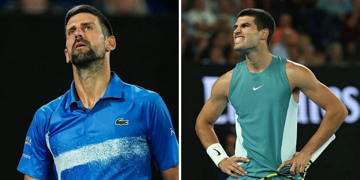 Novak Djokovic (left), Carlos Alcaraz (right), Sources: Getty