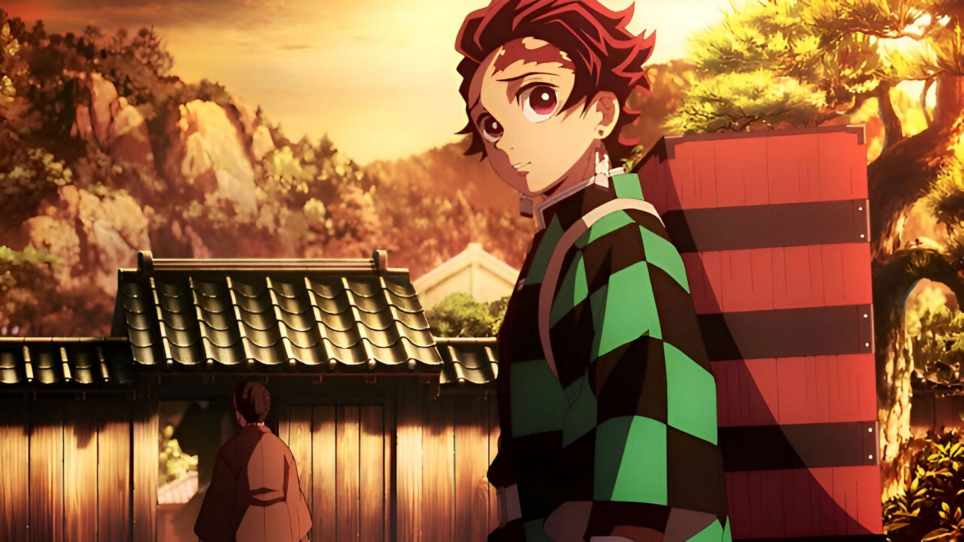 Tanjiro as seen in the anime (Image via Ufotable)