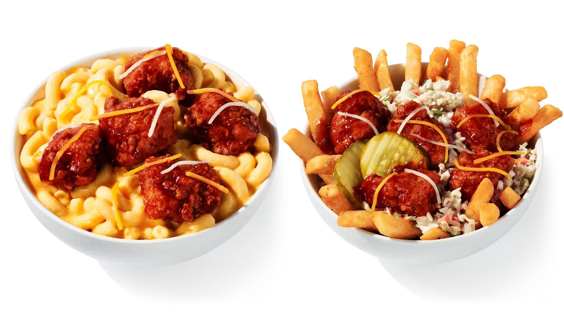 Korean BBQ Mac &amp; Cheese Bowl &amp; Korean BBQ Loaded Fries Bowl (Image via KFC)