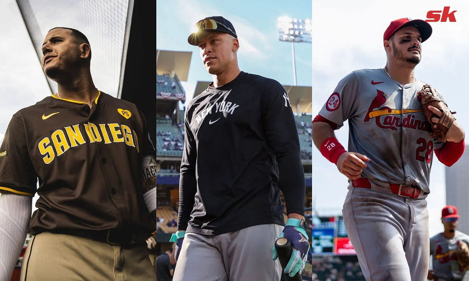 Manny Machado (left), Aaron Judge (center), and Nolan Arenado (right) (Getty)