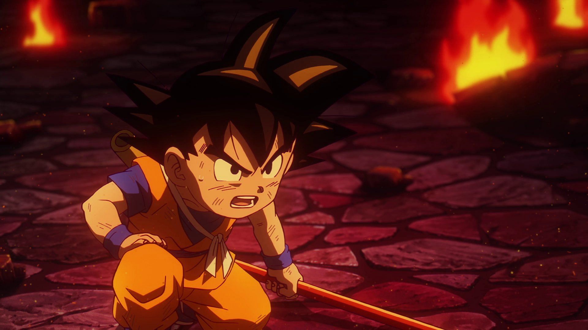 Goku in battle as seen in the most recent episode (Image via Toei Animation).