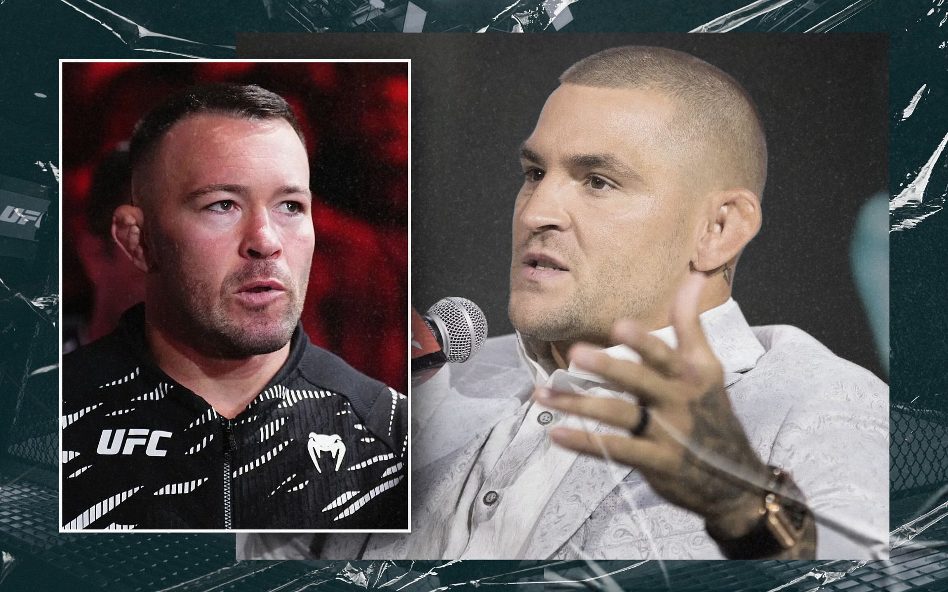 Colby Covington (inset) once again took shots at Dustin Poirier (right). [Images courtesy: Getty Images]