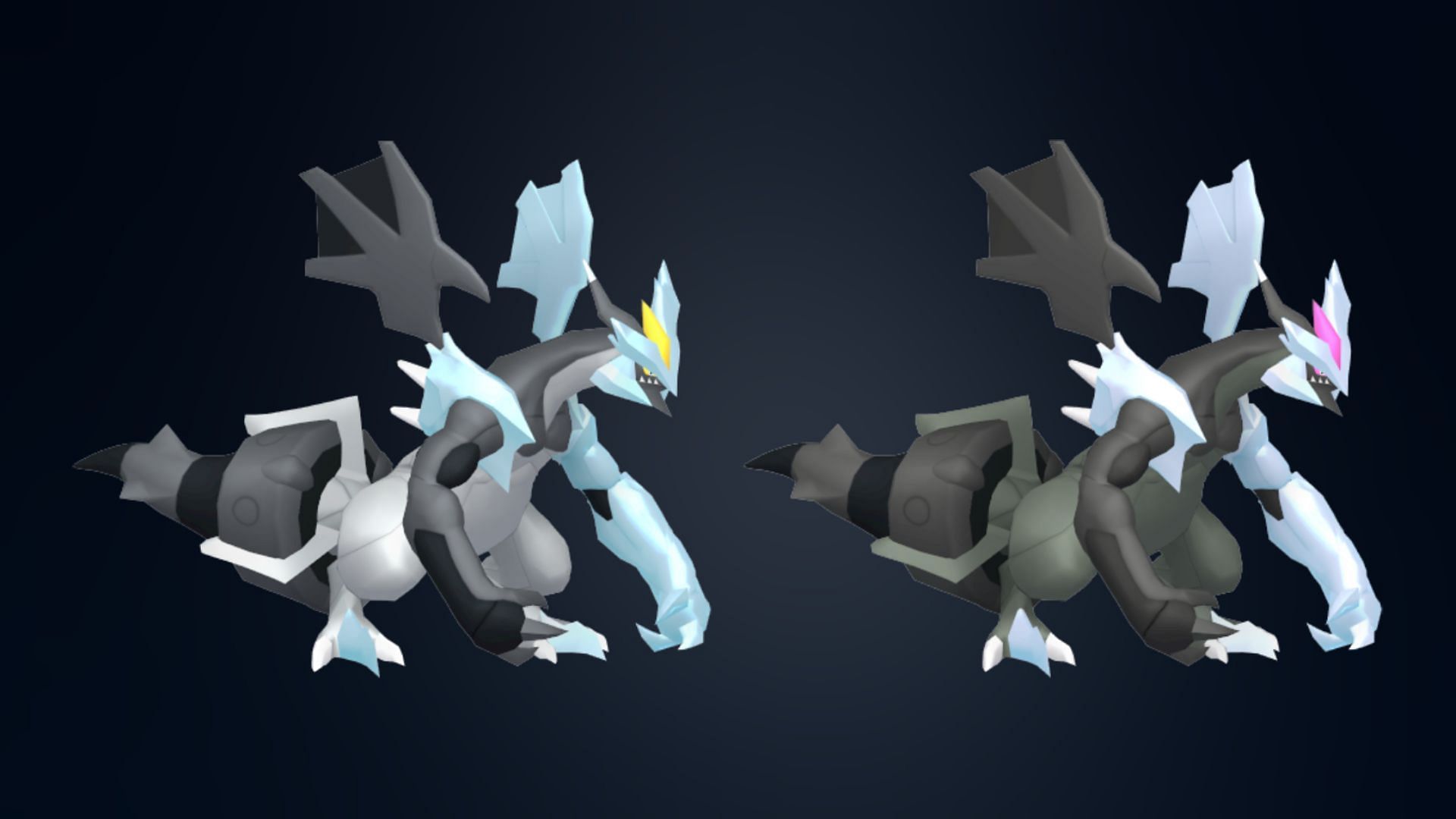 Black Kyurem shiny comparison (Image via TPC)