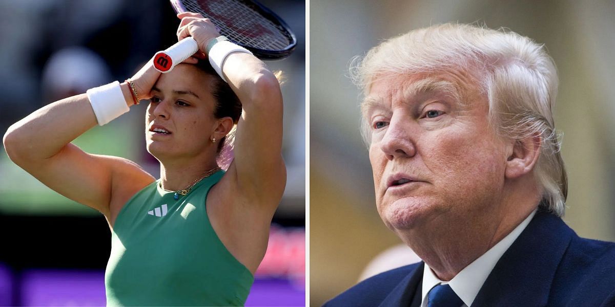 Maria Sakkari (left), Donald Trump (right), Sources: Getty